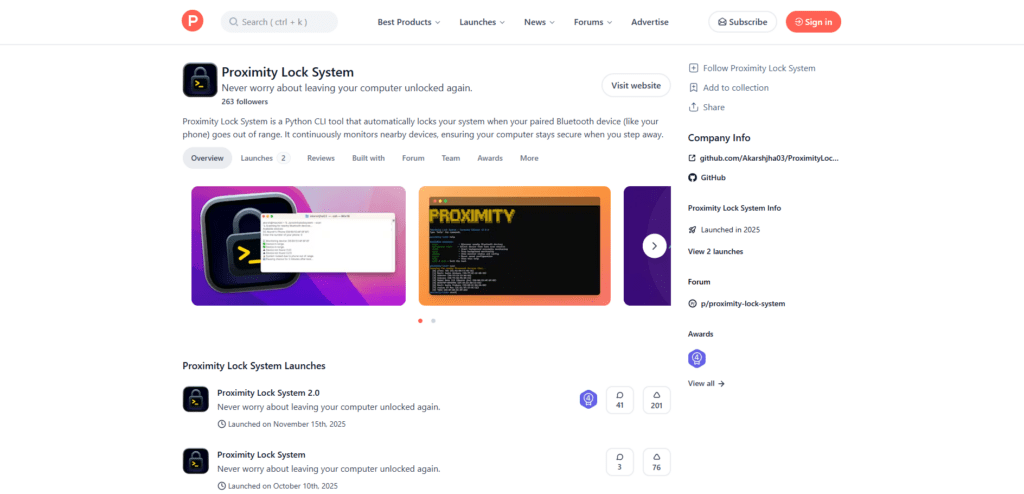 Proximity Lock System 2.0