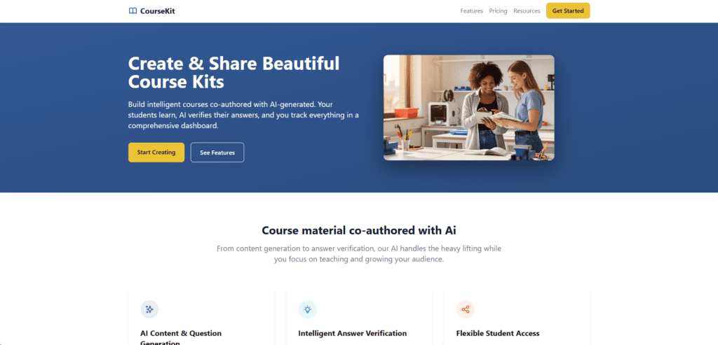 Coursekit: AI-Embedded Automated Learning