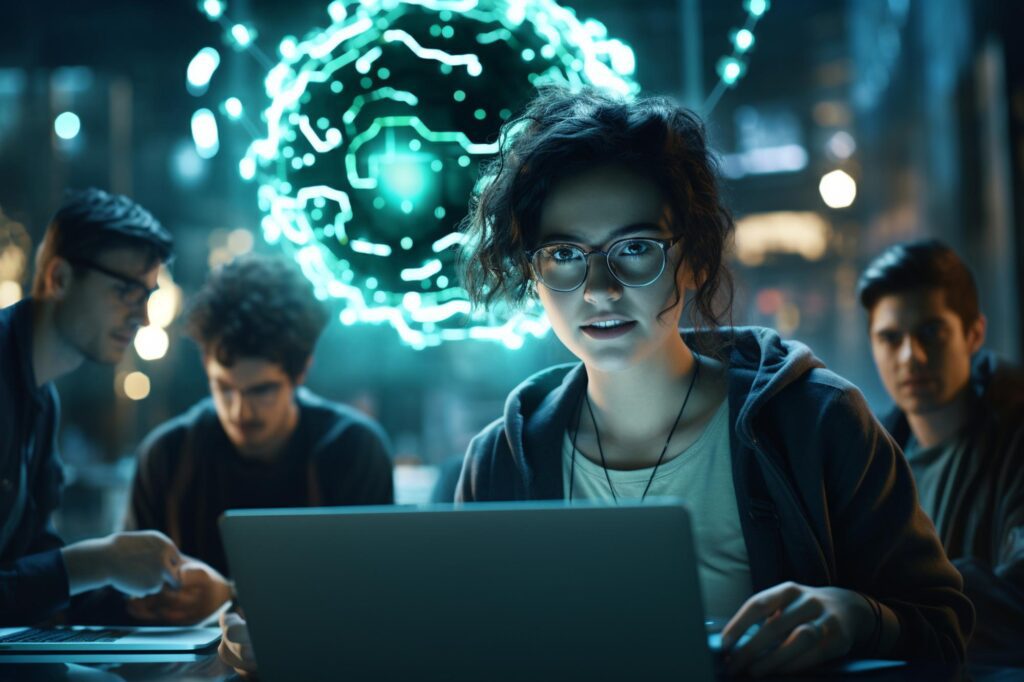 College students scramble for AI