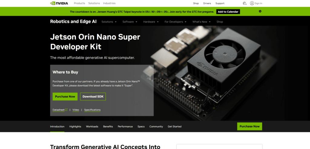 2. NVIDIA Jetson Orin Nano Super Developer Kit