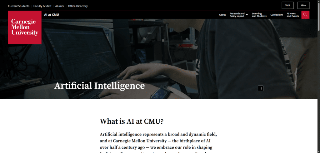 AI at CMU - Carnegie Mellon University