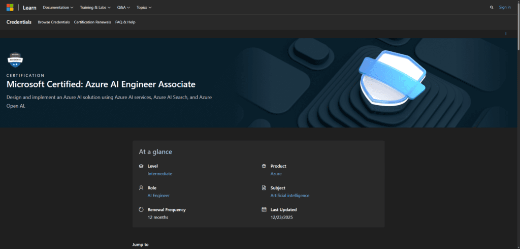 Microsoft Certified_ Azure AI Engineer Associate - Certifications _ Microsoft Learn
