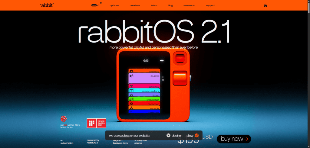 rabbit r1 - your AI assistant device