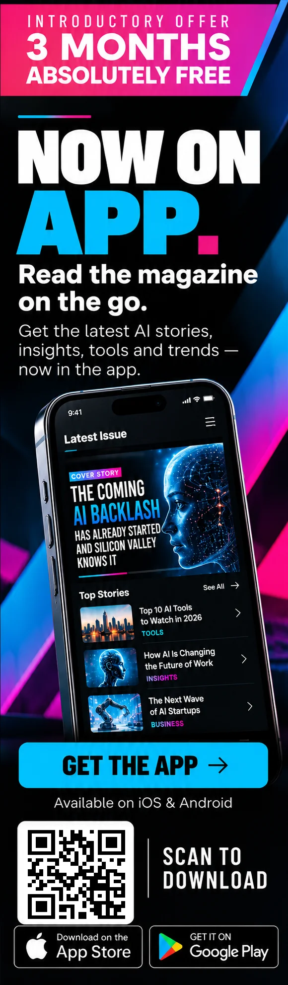 Get the Tech AI Magazine app for iOS and Android