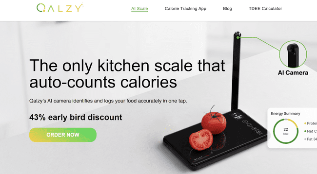 Qalzy Smart Kitchen Scale: Smarter Food Tracking System