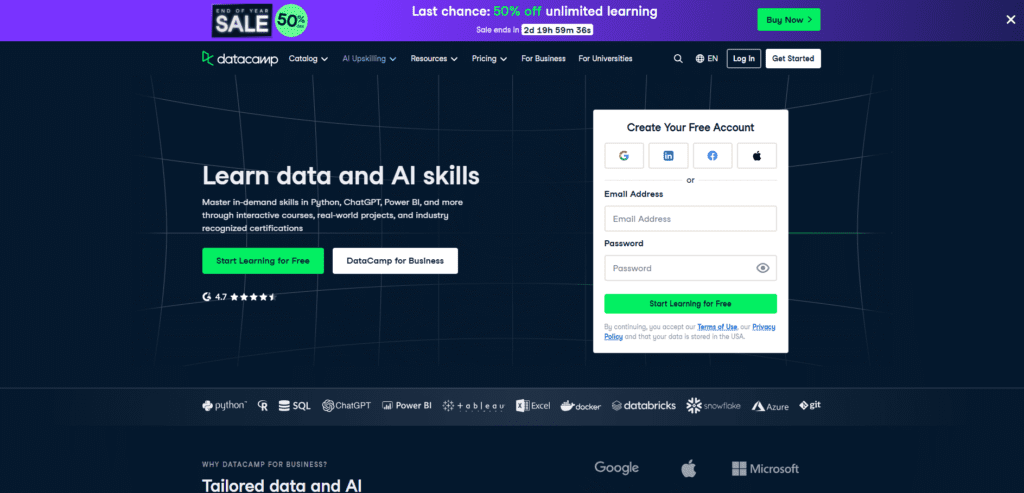DataCamp AI Fundamentals & Role‑Based AI Certifications