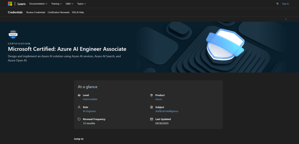 Microsoft Azure AI Engineer / Azure OpenAI Learning Paths