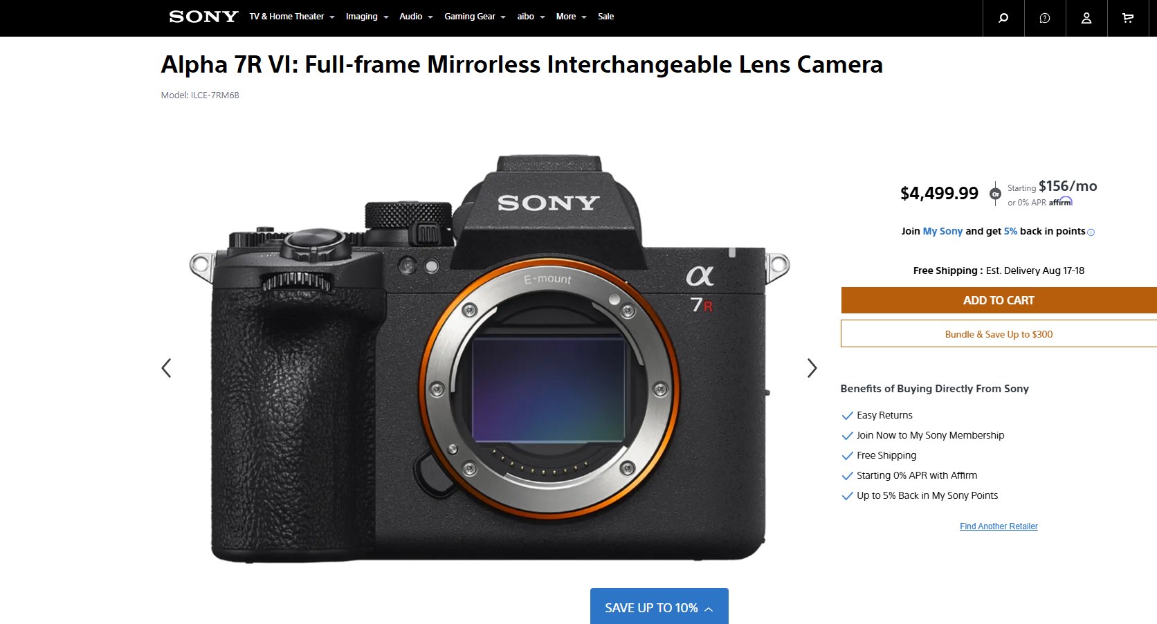 Sony Alpha 7R VI