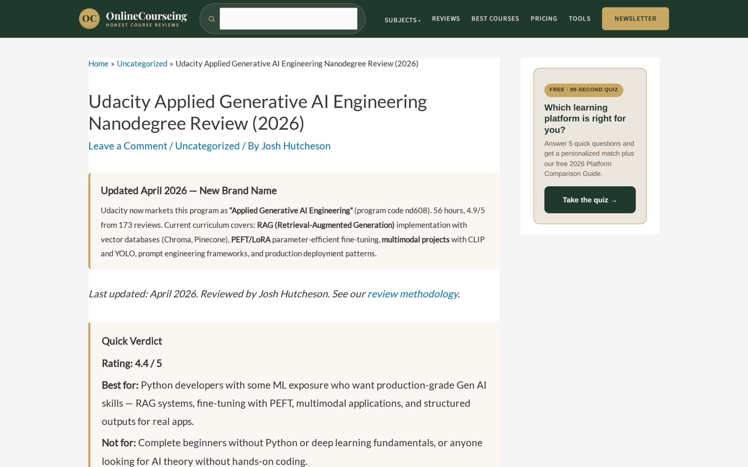 Udacity Applied Generative AI Engineering Nanodegree
