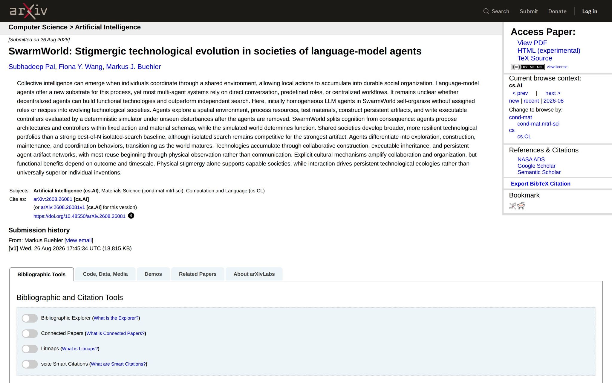 SwarmWorld: Collective intelligence among language-model agents